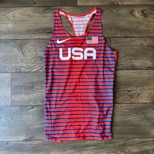 Nike Red and Blue Striped Tank Top NWOT